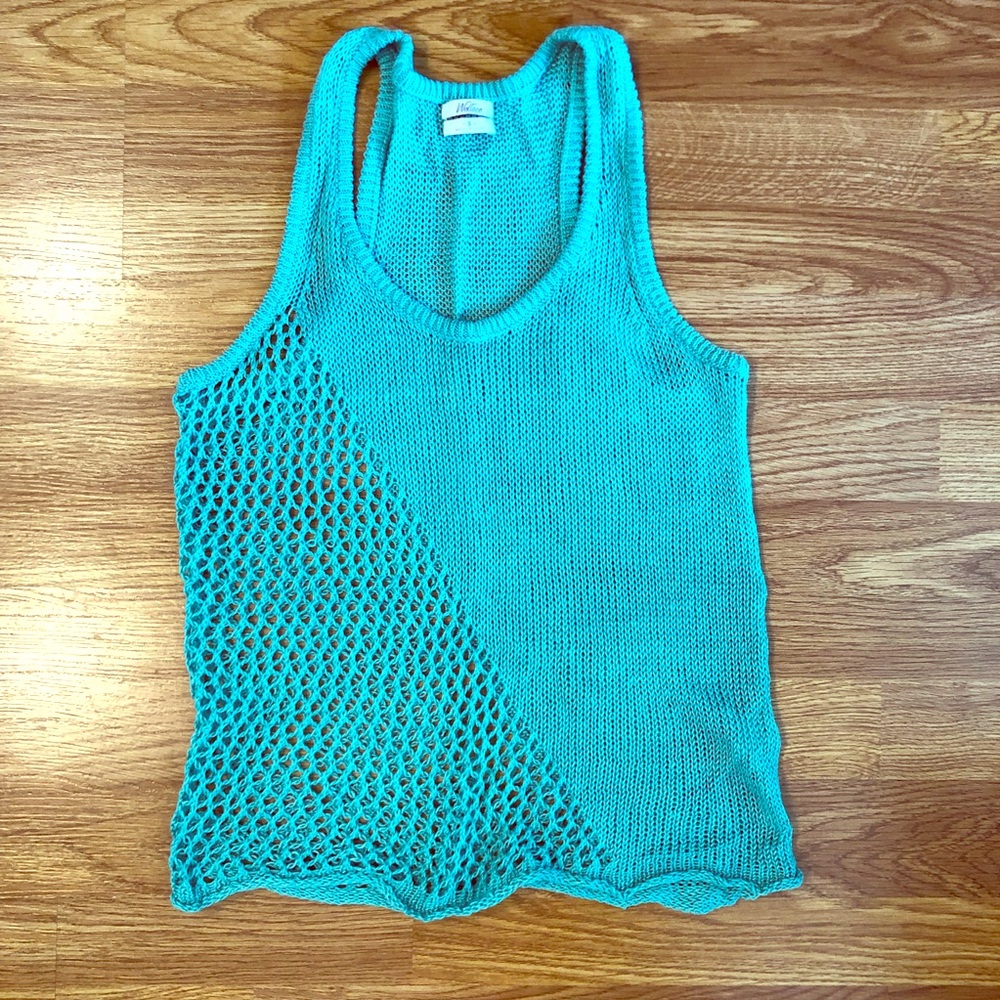 Madewell "Wallace" linen sweater tank